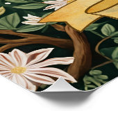 Feestelijke gebladerte uil gepersonaliseerd perfect poster (Hoek)