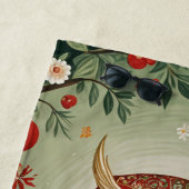 Feestelijke gebladerte uil gepersonaliseerd strandlaken (In situ)