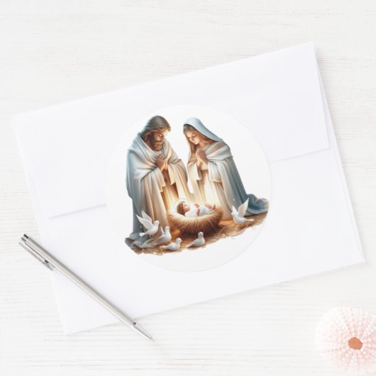 Feestelijke geboorte Stickers (Envelop)