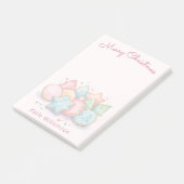 Feestelijke Geïste Koekjes Schattig Roze Kerstmis Post-it® Notes (Schuin)