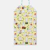 Feestelijke geiten met Kerstmis Cadeaulabel (Voorkant)