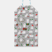 Feestelijke geiten met Kerstmis Cadeaulabel (Voorkant)