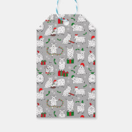 Feestelijke geiten met Kerstmis Cadeaulabel