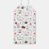 Feestelijke geiten met Kerstmis Cadeaulabel (Voorkant)