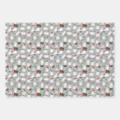 Feestelijke geiten met Kerstmis Inpakpapier Vel (Voorkant)