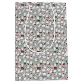 Feestelijke geiten met Kerstmis Medium Cadeauzakje