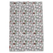 Feestelijke geiten met Kerstmis Medium Cadeauzakje (Achterkant)