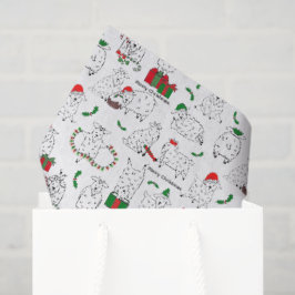 Feestelijke geiten met Kerstmis Tissuepapier