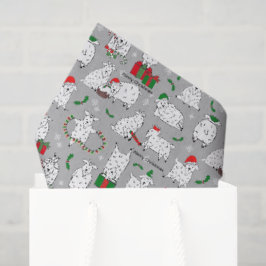 Feestelijke geiten met Kerstmis Tissuepapier