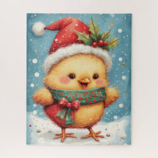 Feestelijke Gele Kuiken Legpuzzel (Verticaal)