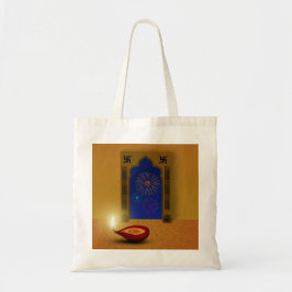 Feestelijke gelukkige Divali-vuurwerk - Budget-tas Tote Bag