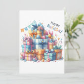 Feestelijke Gelukkige Verjaardag Alle Leeftijden W Kaart (Staand voorkant)