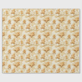 Feestelijke Gemberkoek Koekje Werveling Cadeaupapier (Vlak)