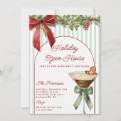 Feestelijke Gemberkoek Martini Kerst Open Huis Kaart (Voorkant)