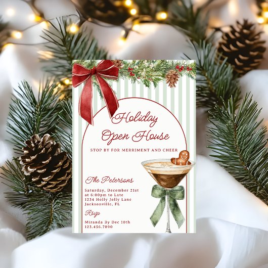 Feestelijke Gemberkoek Martini Kerst Open Huis Kaart