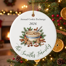 Feestelijke Gemberkoek Uitwisseling Vakantie Keramisch Ornament