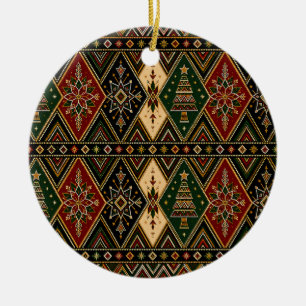 Feestelijke geometrische kerst kunst keramische ke keramisch ornament