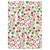 Feestelijke geometrische kerst rood groen zilver g tafelkleed (Voorkant)