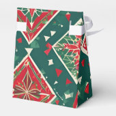 Feestelijke Geometrische Kerstmis Charm Favoriet B Bedankdoosjes (Achterkant)