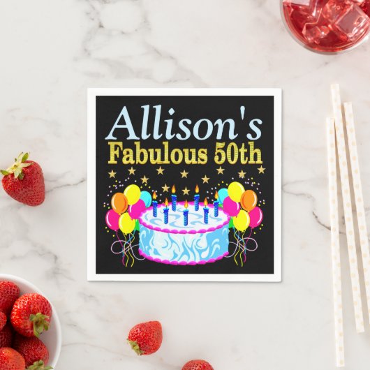 FEESTELIJKE GEPERSONALISEERDE 50E VERJAARDAG SERVE SERVET (Insitu)