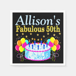FEESTELIJKE GEPERSONALISEERDE 50E VERJAARDAG SERVE SERVET