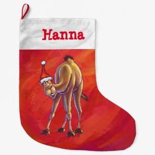 Feestelijke gepersonaliseerde Camel Christmas Grote Kerstsok