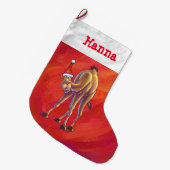 Feestelijke gepersonaliseerde Camel Christmas Grote Kerstsok (Voorkant (Hangend))
