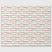 Feestelijke gepersonaliseerde Ho Ho Ho Kerstvakant Cadeaupapier (Vlak)