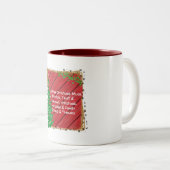 feestelijke gepersonaliseerde kerst tweekleurige koffiemok (Voorkant rechts)