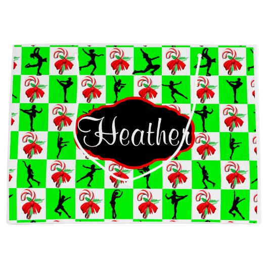 FEESTELIJKE GEPERSONALISEERDE SCHAATSEN GESCHENK T LARGE CADEAUTASJE (Voorkant)