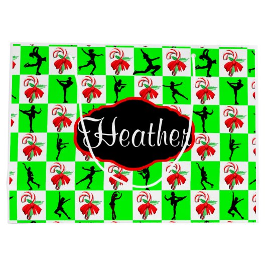 FEESTELIJKE GEPERSONALISEERDE SCHAATSEN GESCHENK T LARGE CADEAUTASJE (Achterkant)