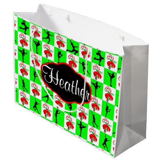 FEESTELIJKE GEPERSONALISEERDE SCHAATSEN GESCHENK T LARGE CADEAUTASJE (Achterkant Gekanteld)