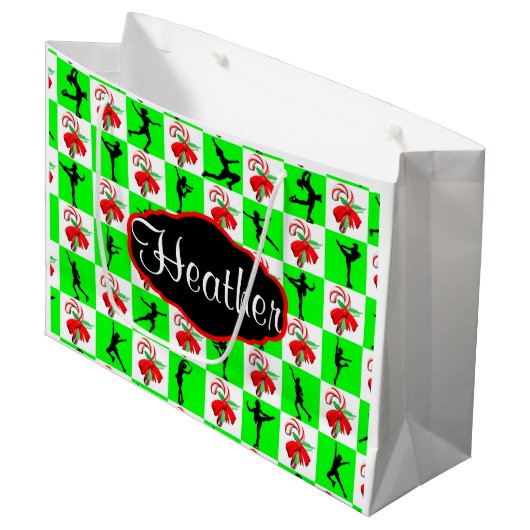 FEESTELIJKE GEPERSONALISEERDE SCHAATSEN GESCHENK T LARGE CADEAUTASJE (Voorkant Gekanteld)