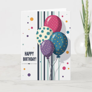 Feestelijke gepolka-dotted bollen kaart