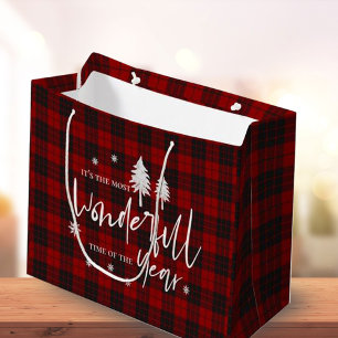 Feestelijke geruite wondertijd van het jaar Vakant Groot Cadeauzakje