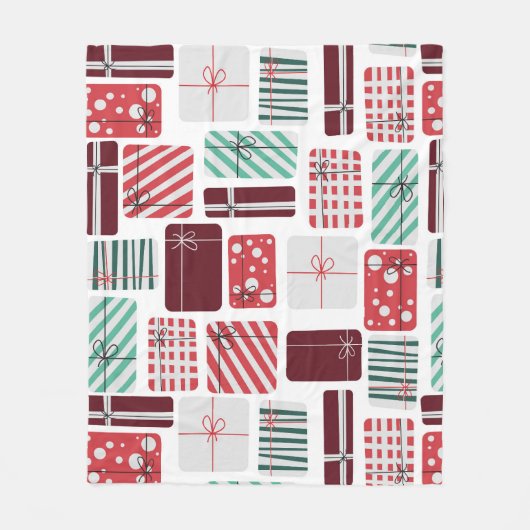 Feestelijke geschenkdozen Naadloos patroon Fleece Deken (Voorkant)