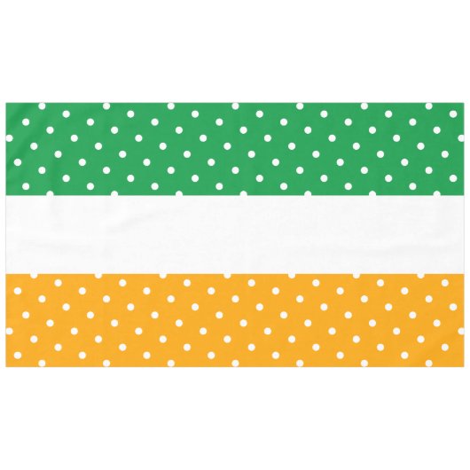 Feestelijke gestippelde heldere citroen Limoen wit Tafelkleed (Voorkant (Horizontaal))