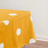 Feestelijke gestippelde heldere citroen Limoen wit Tafelkleed (Voorbeeld)