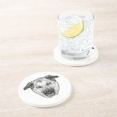 Feestelijke Gestippelde Hond Onderzetter (Zijkant)