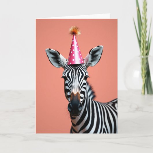 Feestelijke gestreepte feestkaart kaart (Voorkant)