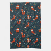 feestelijke geveegde vakantiepatroon theedoek (Verticaal)