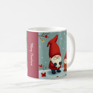 Feestelijke gezellige kerstkabouter in Vermomming Koffiemok