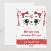 Feestelijke Gezicht Kerstmis - Vrolijk & Helder Feestdagenkaart (Voorkant / Achterkant)