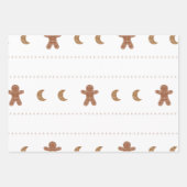Feestelijke Gingerbread 3-pack kerstcadeau wrap Inpakpapier Vel (Voorkant 2)