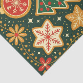 Feestelijke Gingerbread Christmas Cookie Holiday Tissuepapier (Detail)