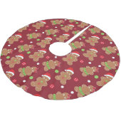 Feestelijke Gingerbread Cookie Pattern Kerstboom Rok (Gekanteld)