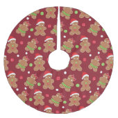 Feestelijke Gingerbread Cookie Pattern Kerstboom Rok (Voorkant)