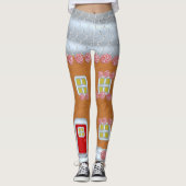 Feestelijke Gingerbread House Funny Christmas Legg Leggings (Voorkant)