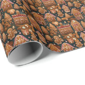 Feestelijke Gingerbread House Print -Classic Chris Cadeaupapier (Rol Hoek)