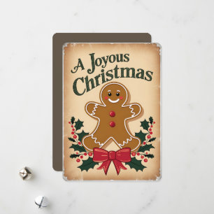 Feestelijke Gingerbread Man Holiday Kaart